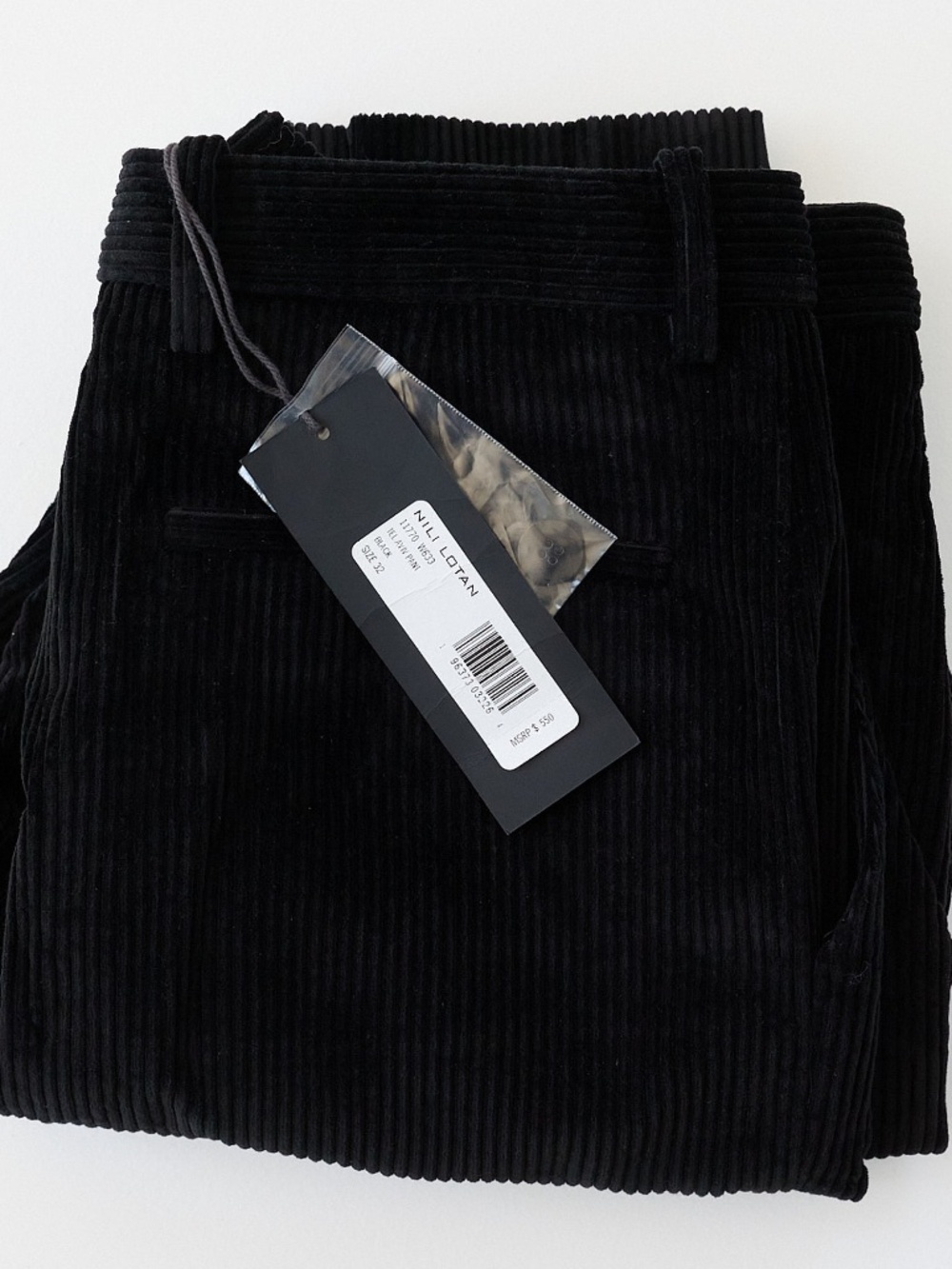Nili Lotan - Tel Aviv Tapered Cropped Cotton-Corduroy Trousers - Black